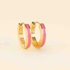 Oh Clem Color Huggie Hoop Earrings